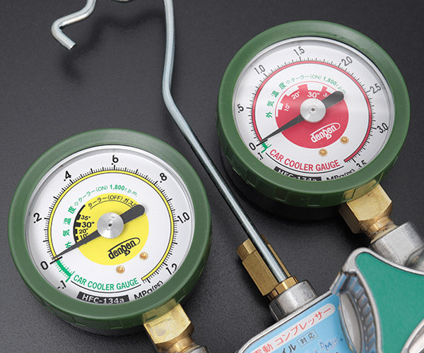 DENGEN CP-MG333H 電動コンプレッサー専用 3バルブマニホールドゲージ