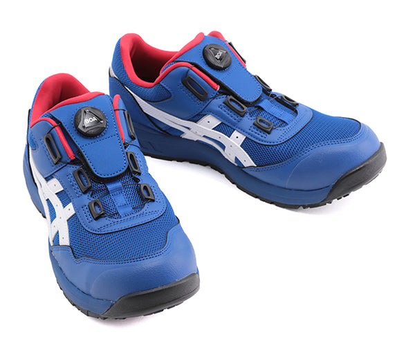 [特典付き] アシックス 安全靴 ウィンジョブ CP209BOA-400ブルー×ホワイト 24.0cm ASICS おしゃれ かっこいい 作業靴 スニーカー