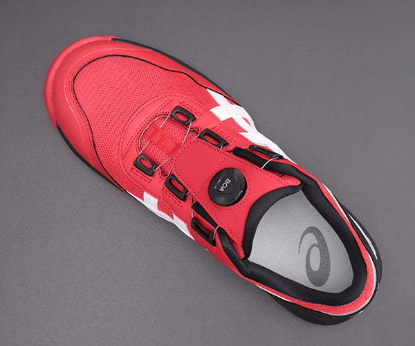 [特典付き] アシックス 安全靴 ウィンジョブ CP209BOA-602 クラシックレッド×ホワイト 24.0cm ASICS おしゃれ かっこいい 作業靴 スニーカー