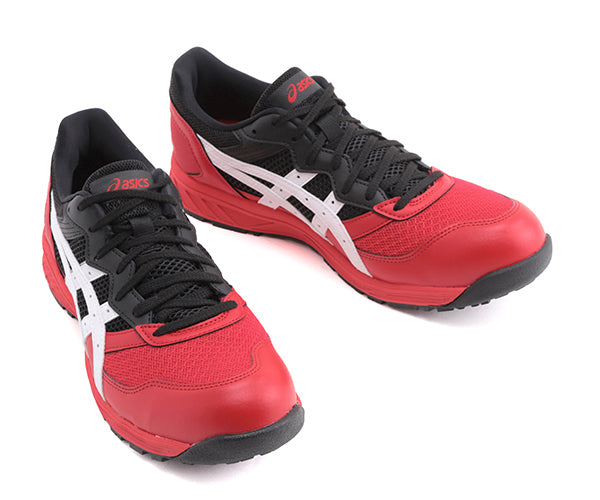 [特典付き] アシックス 安全靴 ウィンジョブ CP210-600 クラシックレッド×ホワイト 24.5cm ASICS おしゃれ かっこいい 作業靴 スニーカー