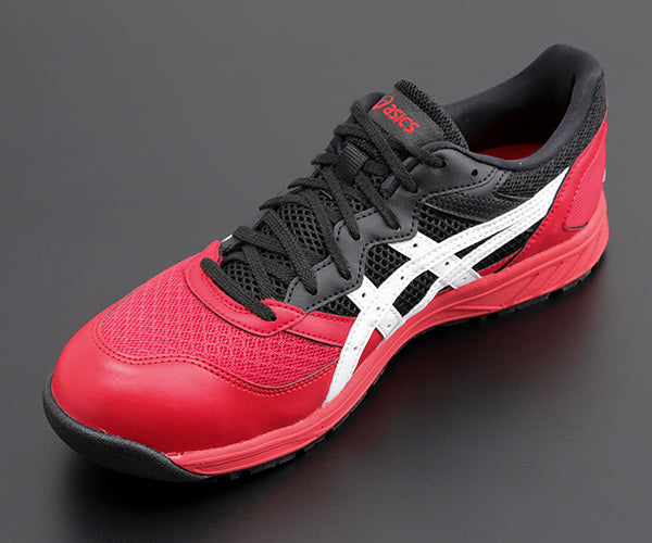 [特典付き] アシックス 安全靴 ウィンジョブ CP210-600 クラシックレッド×ホワイト 24.5cm ASICS おしゃれ かっこいい 作業靴 スニーカー