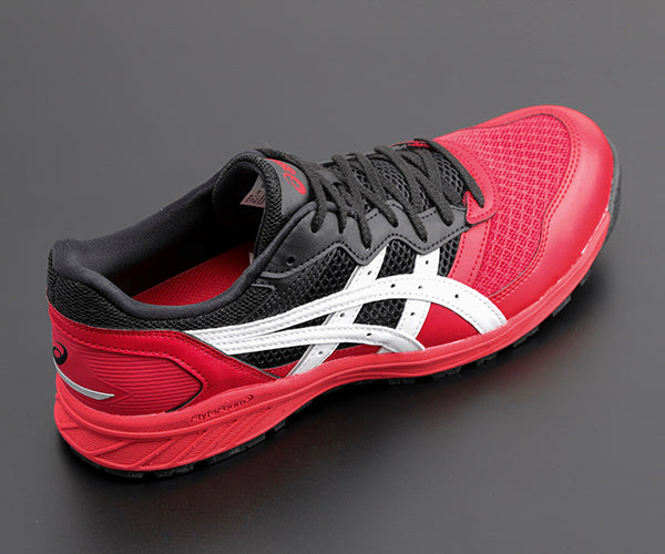 [特典付き] アシックス 安全靴 ウィンジョブ CP210-600 クラシックレッド×ホワイト 25.5cm ASICS おしゃれ かっこいい 作業靴 スニーカー