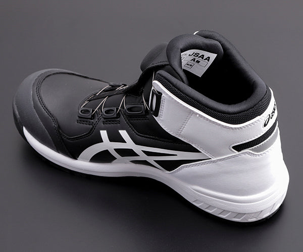 [特典付き] アシックス 安全靴 ウィンジョブ CP304BOA-001 ブラック×ホワイト 24.5cm ASICS おしゃれ かっこいい 作業靴 スニーカー