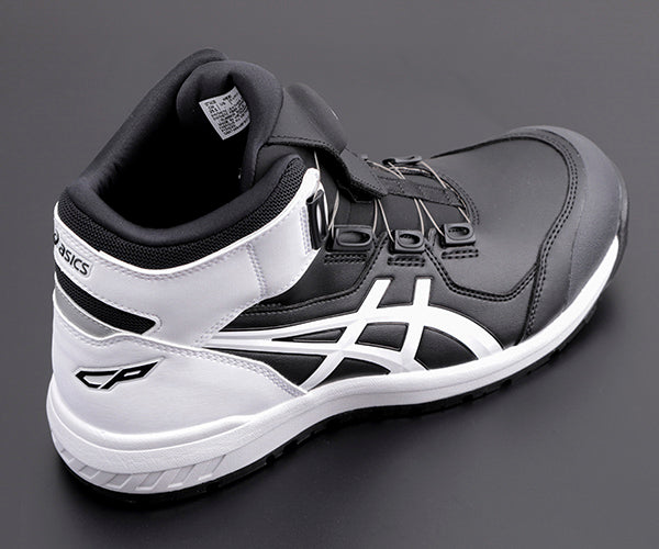 [特典付き] アシックス 安全靴 ウィンジョブ CP304BOA-001 ブラック×ホワイト 25.5cm ASICS おしゃれ かっこいい 作業靴  スニーカー
