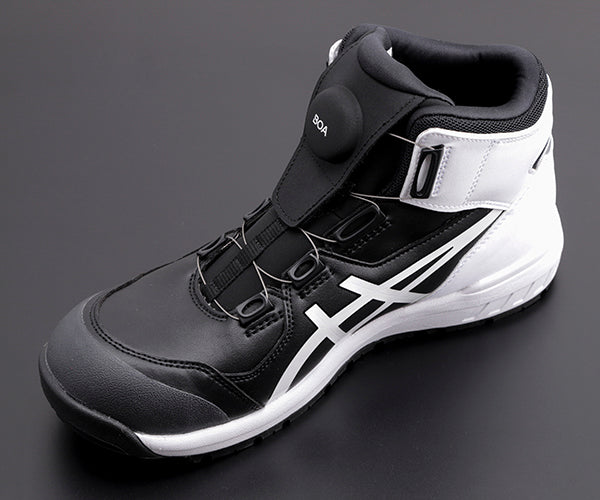 特典付き] アシックス 安全靴 ウィンジョブ CP304BOA-001 ブラック×ホワイト 26.0cm ASICS おしゃれ かっこいい