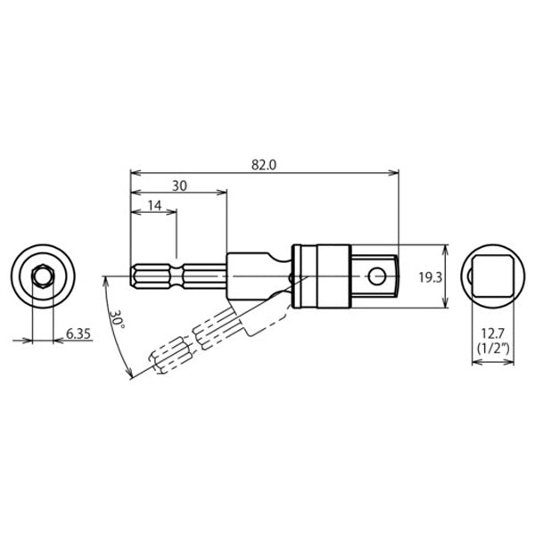 ロブテックス ストロック ユニバーサルソケットアダプター 差込角9.5mm DSUA127 エビ LOBSTER ロブスター エビ印工具 LOBTEX