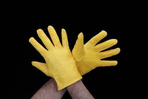 エスコ [フリー]手袋(牛革/黄) EA353BB-0 ESCO