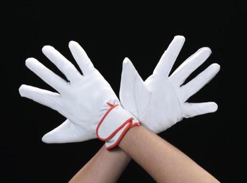 エスコ [M] 手袋(牛革/オレンジ) EA353C-35 ESCO