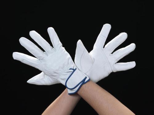 エスコ [L] 手袋(牛革/ブルー) EA353C-36 ESCO