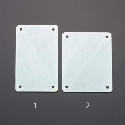 エスコ 85x140x 1.6mm スチールプレート(ユニクロメッキ/ネジ穴付 EA441VF-1 ESCO