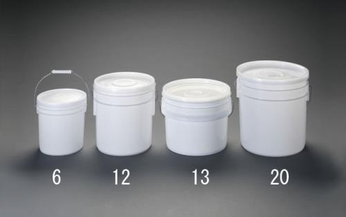 エスコ φ221x228mm/ 6.1 L 密閉容器(ポリエチレン製) EA508AB-6 ESCO