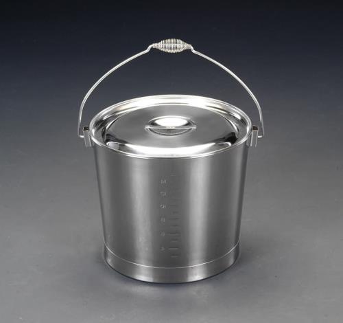 エスコ 20L バケツ･フタ付(ステンレス製) EA508S-14 ESCO