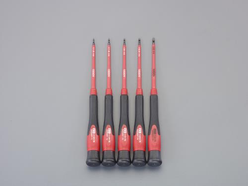 エスコ 5本組 [-]ドライバー(精密用･絶縁) EA552ET-10 ESCO