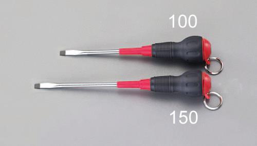 エスコ 6.0x150mm [-]ドライバー(落下防止リング付) EA557AY-150 ESCO