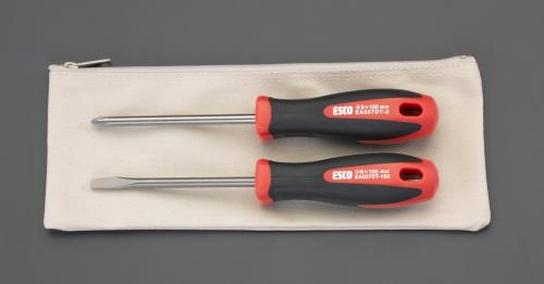 エスコ [+ -] ドライバーセット(ステンレス製) EA557DT-300 ESCO