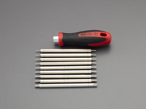 エスコ T7-T30 [Hexlobe]ドライバーセット(手元六角付) EA564AL-13 ESCO