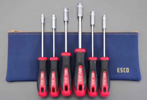 エスコ 6本組 ナットドライバー EA565A ESCO