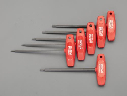 エスコ T10- T30/6本組 [Hexlobe]T型ドライバー EA573KN-100 ESCO