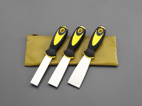 エスコ 3本組 ハードパテベラセット(ステンレス製) EA579AK-200 ESCO