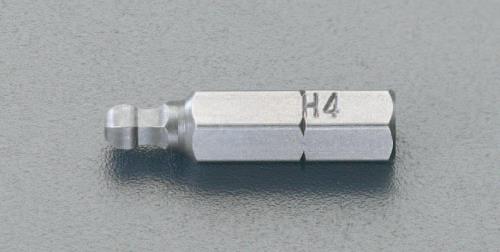 エスコ 4.0x25mm [Ball Hexagon]ドライバービット EA611BK-4 ESCO