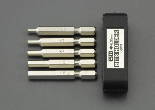 エスコ 5本組/2.5-6mm [Hexagon]ドライバービット EA611BL ESCO