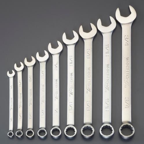 エスコ 9本組/ 1/4- 3/4 片目片口スパナ EA614BA-109 ESCO