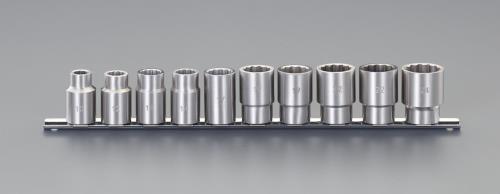 エスコ 1/2DR/10個組 ソケットセット(ステンレス製) EA618SA-102 ESCO