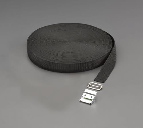 エスコ 38x1.7mm/50m 平織バンド･バックルセット(黒) EA628PT-638 ESCO