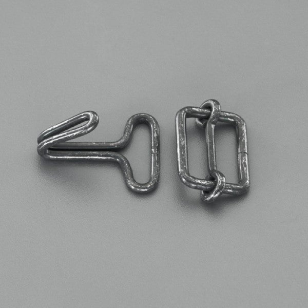 エスコ 20mm 平ゴムロープ金具セット [10組/黒] EA628WL-91A ESCO