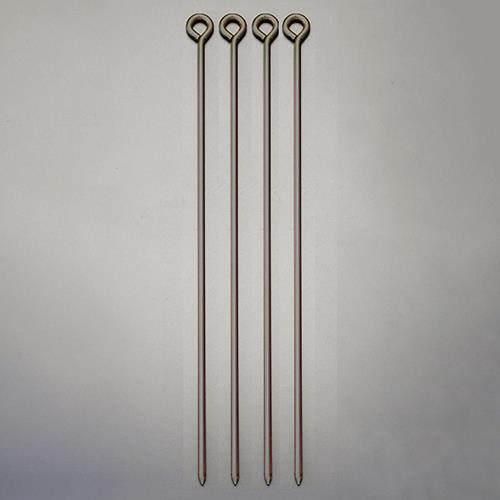 エスコ φ 9.0x300mm ロープ止メ金具(丸型/黒4本) EA628ZE-100 ESCO