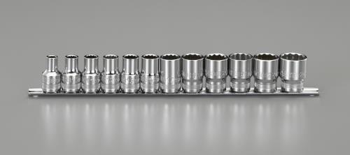 エスコ 1/2DR/8-24mm ソケットセット(12角) EA687CS-200 ESCO