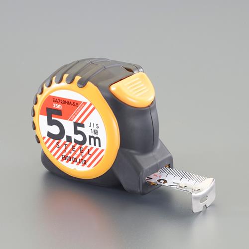 エスコ 25mmx5.5m メジャー(自動ストッパー付) EA720HM-5.5 ESCO