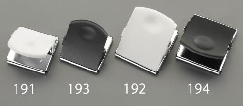 エスコ 40x40mm マグネットクリップ(黒) EA762FG-193 ESCO