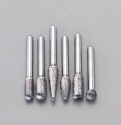 エスコ 6本組 超硬カッター(鉄鋳物用･6mm軸) EA819J-17 ESCO