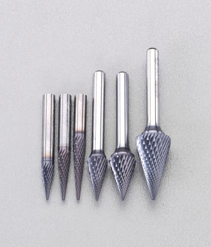 エスコ 6本組 [TiAlNコート]超硬バー(6mm軸) EA819V-5 ESCO