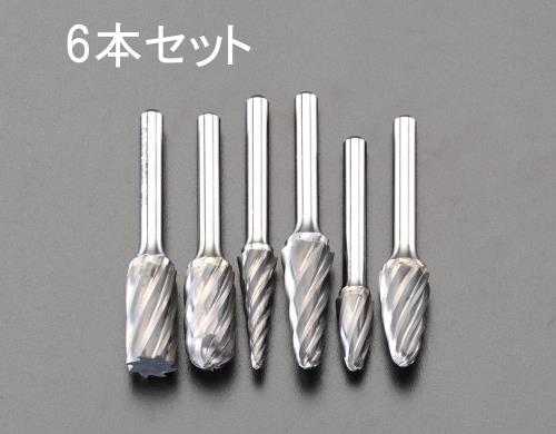 エスコ 6本組 超硬カッター(6mm軸) EA819XA ESCO