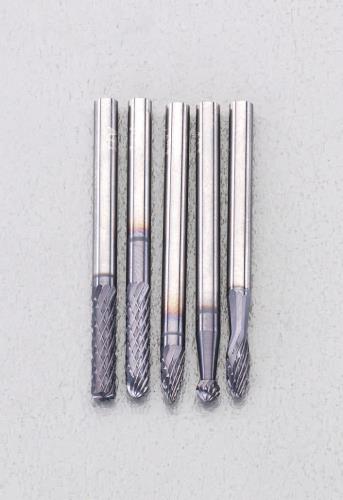 エスコ 5本組 [TiAlNコート]超硬バー(3mm軸) EA819XT ESCO