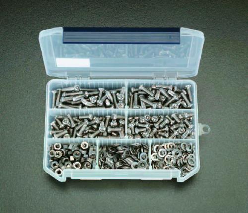 エスコ M6 鍋頭ボルト･ナット･ワッシャーセット(ステンレス製) EA949AD-10 ESCO