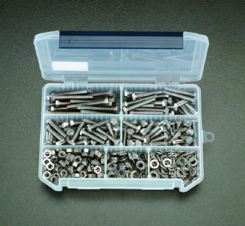 エスコ M6 六角頭ボルト･ナット･ワッシャーセット(ステンレス製) EA949AD-11 ESCO