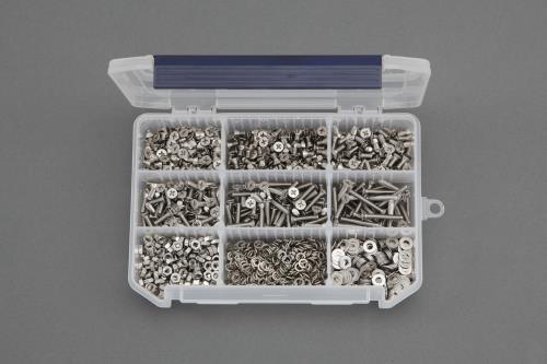 エスコ M4 皿頭小ネジ･ナット･ワッシャーセット(ステンレス) EA949AD-111 ESCO