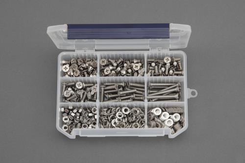 エスコ M6 皿頭小ネジ･ナット･ワッシャーセット(ステンレス) EA949AD-113 ESCO