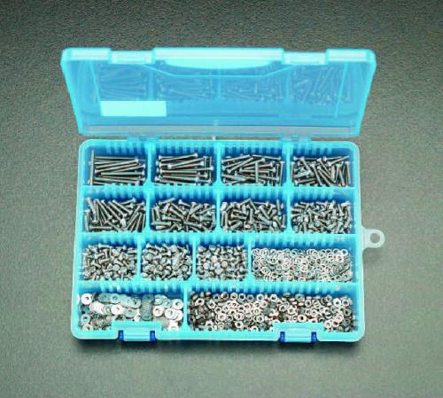 エスコ M3 鍋頭小ネジ･ナット･ワッシャーセット(ステンレス製) EA949AD-7 ESCO