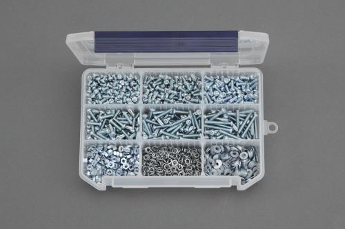 エスコ M4 鍋頭小ネジ･ナット･ワッシャーセット(ユニクロメッキ) EA949AF-26 ESCO