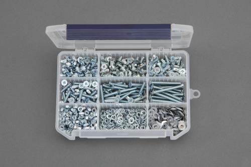 エスコ M5 皿頭小ネジ･ナット･ワッシャーセット(ユニクロメッキ) EA949AF-37 ESCO