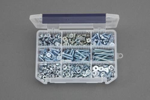 エスコ M6 皿頭小ネジ･ナット･ワッシャーセット(ユニクロメッキ) EA949AF-38 ESCO