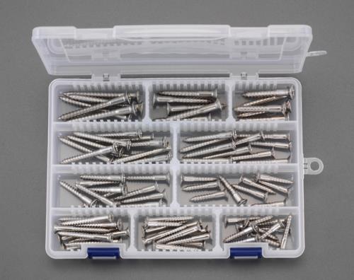 エスコ 4.8-6.2mm 皿頭木ネジセット(ステンレス製) EA949ED-3 ESCO