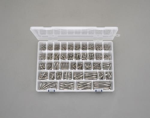 エスコ 2.1-5.1mm 皿頭木ネジセット(ステンレス製) EA949ED-5 ESCO