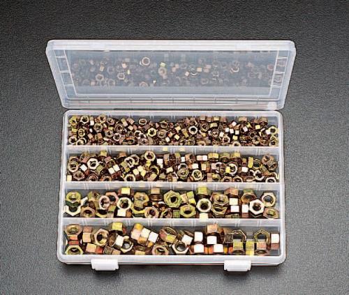 エスコ M6-M12 並目/細目ネジナットセット(クロメート) EA949GH ESCO