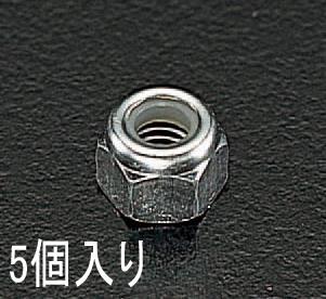 エスコ M20 [ユルミ止]ナイロンナット(ユニクロメッキ/5個) EA949GN-20 ESCO