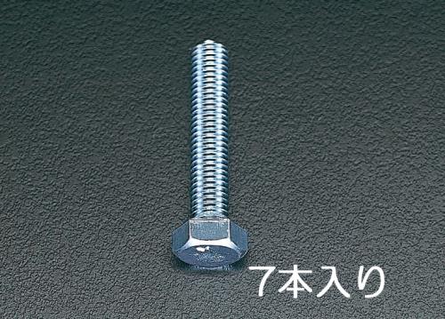 エスコ M10x100mm 六角頭全ネジボルト(ユニクロメッキ/7本) EA949HB-109 ESCO